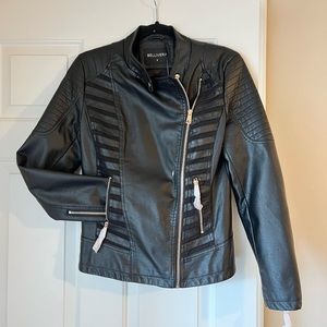 Faux Leather Moto Jacket